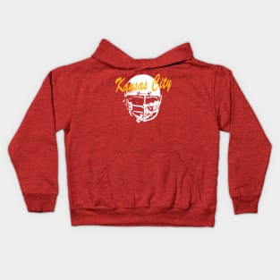 Kansas City Old School Football (Red) Kids Hoodie